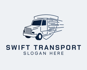 Express Transport Truck logo design