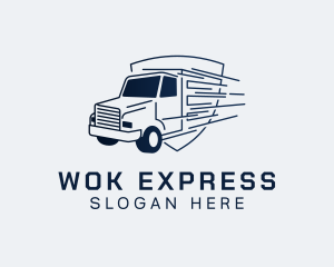 Express Transport Truck logo design