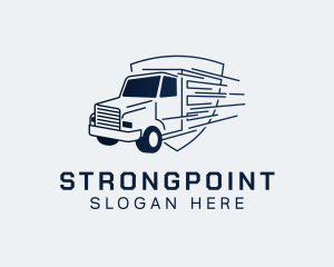 Distribution - Express Transport Truck logo design