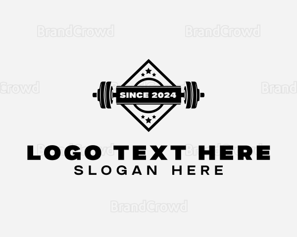 Fitness Barbell Gym Logo