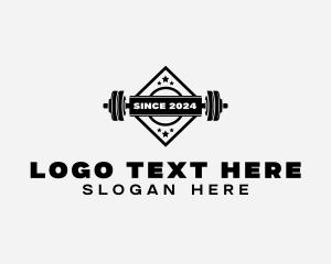 Weightlifter - Fitness Barbell Gym logo design