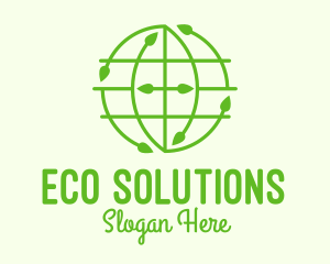 Conservation - Green Nature Conservation Globe logo design