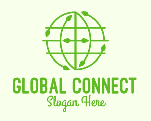 Globe - Green Nature Conservation Globe logo design