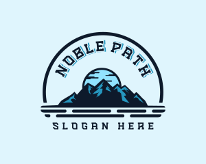 Camping Mountain Peak logo design