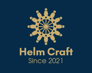 Helm - Bowling Pin Helm logo design