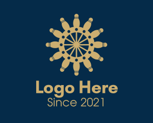Port - Bowling Pin Helm logo design