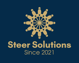 Steer - Bowling Pin Helm logo design