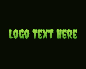 Monster - Green Slimy Wordmark logo design