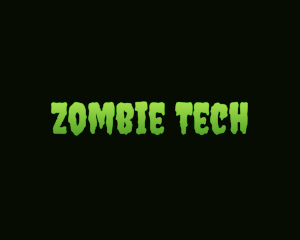 Zombie - Green Slimy Wordmark logo design