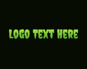 Text - Green Slimy Wordmark logo design