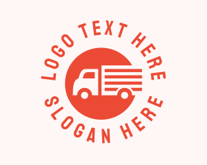 Orange - Delivery Truck Automotive logo design