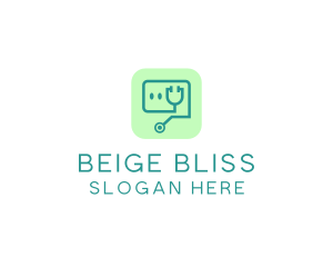 Medical Stethoscope App logo design