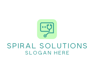 Medical Stethoscope App logo design