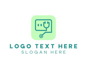 Medical Stethoscope App logo design