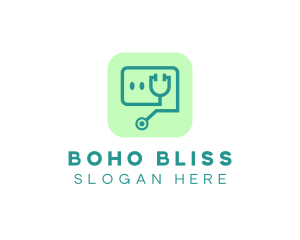 Medical Stethoscope App logo design