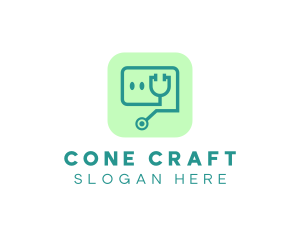 Medical Stethoscope App logo design