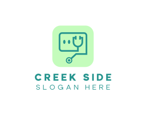 Medical Stethoscope App logo design