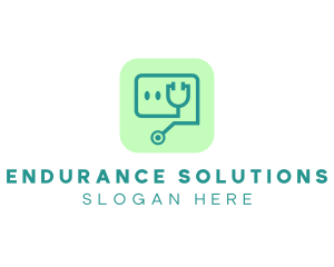 Medical Stethoscope App logo design