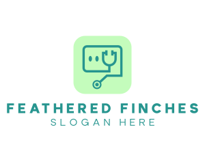 Medical Stethoscope App logo design