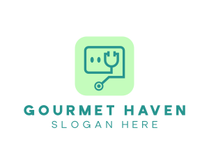 Medical Stethoscope App logo design