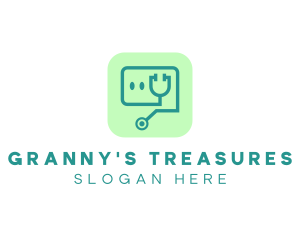 Medical Stethoscope App logo design