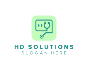 Medical Stethoscope App logo design