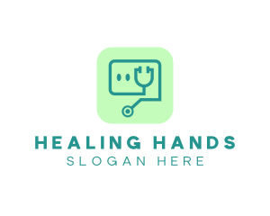 Medical Stethoscope App logo design