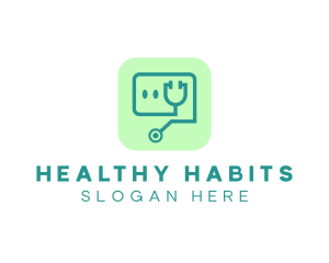 Medical Stethoscope App logo design