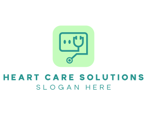 Medical Stethoscope App logo design