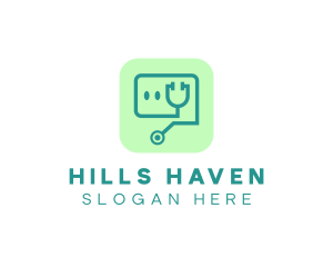 Medical Stethoscope App logo design