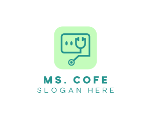 Medical Stethoscope App logo design