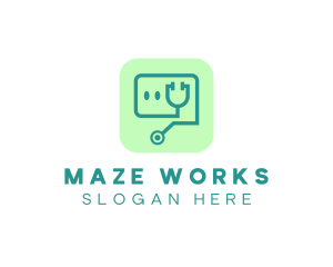 Medical Stethoscope App logo design