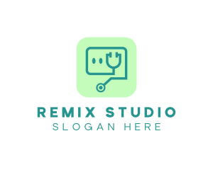 Medical Stethoscope App logo design