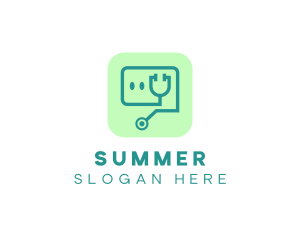 Medical Stethoscope App logo design