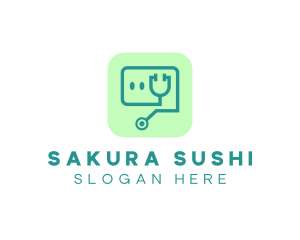 Medical Stethoscope App logo design