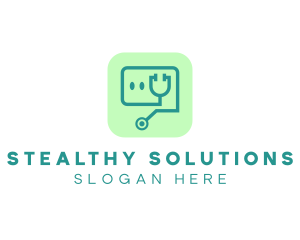 Medical Stethoscope App logo design