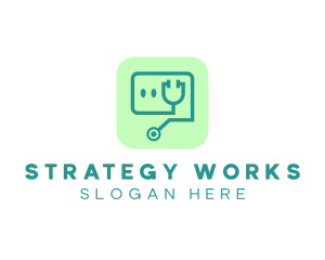 Medical Stethoscope App logo design