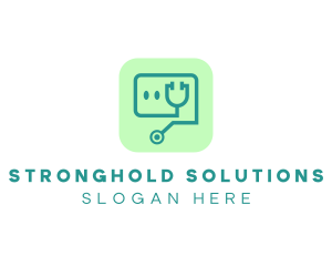 Medical Stethoscope App logo design