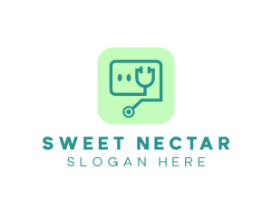 Medical Stethoscope App logo design