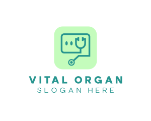 Medical Stethoscope App logo design