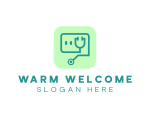 Medical Stethoscope App logo design