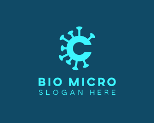 Microbiology - Germ Virus Letter C logo design