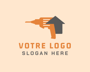 Tools - Home Improvement Drill logo design