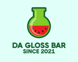 Lab Flask Watermelon logo design