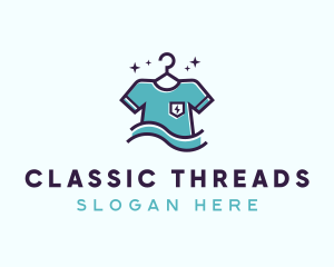 T-Shirt Laundry Cleaning logo design