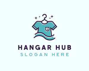 T-Shirt Laundry Cleaning logo design