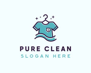 T-Shirt Laundry Cleaning logo design