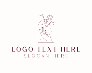 Hand - Flower Wedding Styling logo design