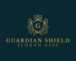 Shield - Crown Shield Crest logo design