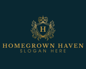 Crown Shield Crest logo design